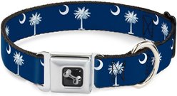 Buckle-Down South Carolina Flags Dog Collar, Medium: 16 to 23-in neck, 1.5-in wide