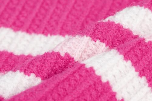 Show full view: CuteBone Cardigan Striped Knitted Dog Sweater, Pink, Large slide 4 of 9