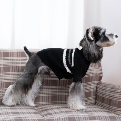 Show full view: CuteBone Cardigan Striped Knitted Dog Sweater, Black, X-Large slide 10 of 11