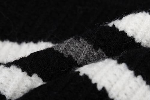Show full view: CuteBone Cardigan Striped Knitted Dog Sweater, Black, X-Large slide 6 of 11