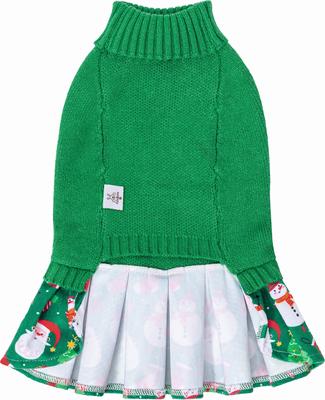 Show full view: CuteBone Holiday Dog Christmas Sweater Dress, Green, X-Large slide 7 of 11