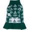 Show in main carousel: CuteBone Snowflake Dog Sweater Dress, Green, X-Small slide 6 of 10