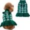 Show in main carousel: CuteBone Snowflake Dog Sweater Dress, Green, X-Small slide 1 of 10