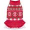 Show in main carousel: CuteBone Snowflake Argyle Dog Sweater Dress, Red, X-Small slide 1 of 9