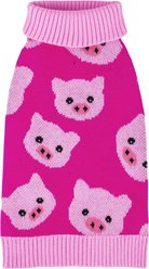 CuteBone Pig Print Dog Sweater, Pink, X-Large