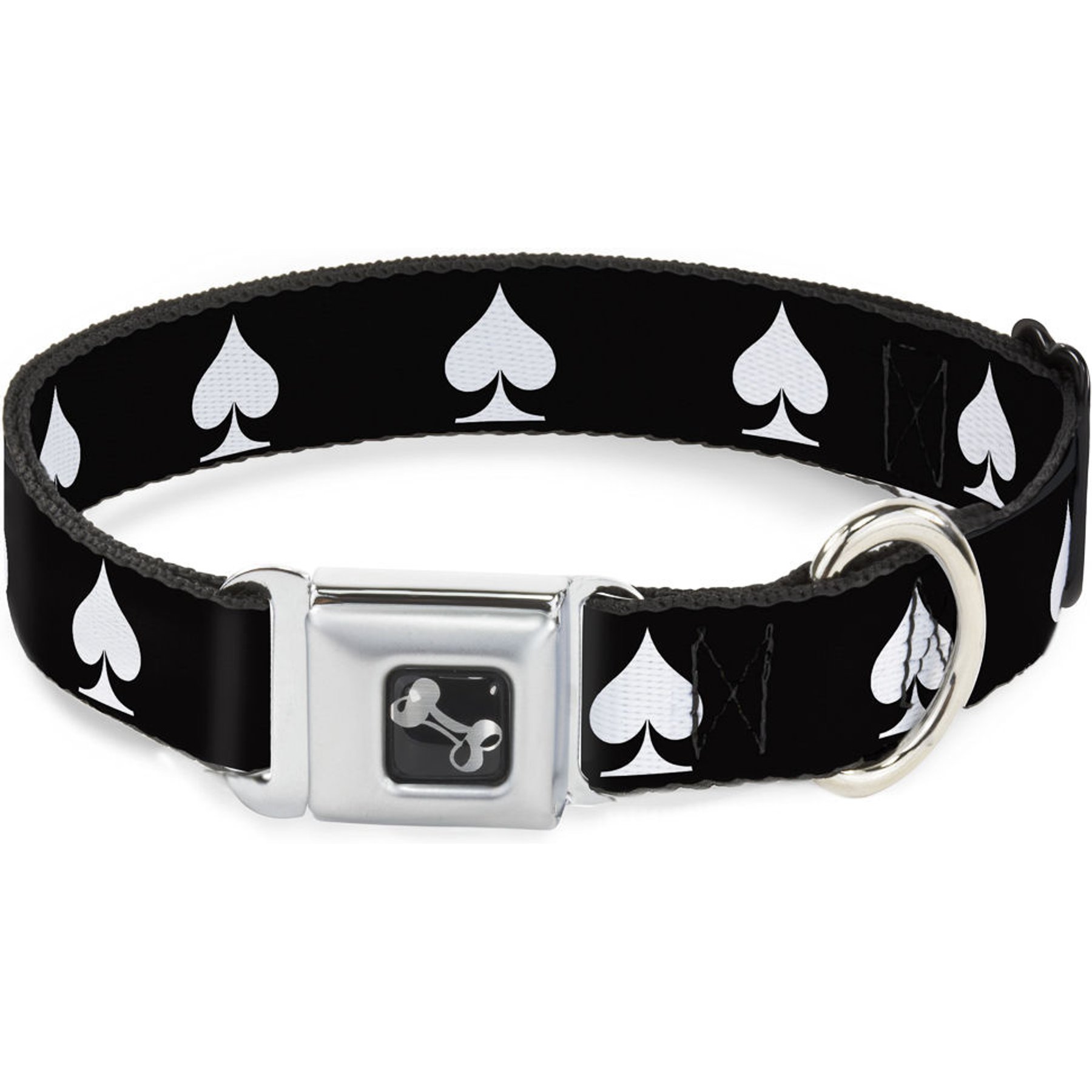 Buckle-Down Spade Dog Collar, Medium: 16 to 23-in neck, 1.5-in wide