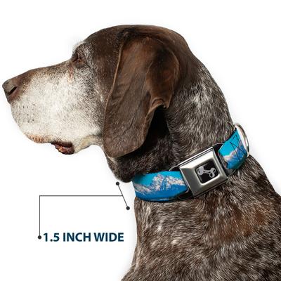 Show full view: Buckle-Down Landscape Snowy Mountains Dog Collar, Medium: 16 to 23-in neck, 1.5-in wide slide 7 of 8