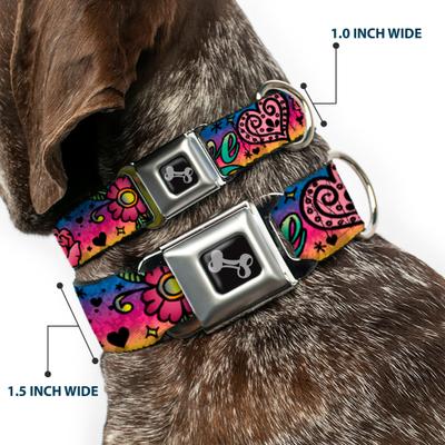 Show full view: Buckle-Down Love Dog Collar, Large: 15 to 24-in neck, 1-in wide slide 2 of 8