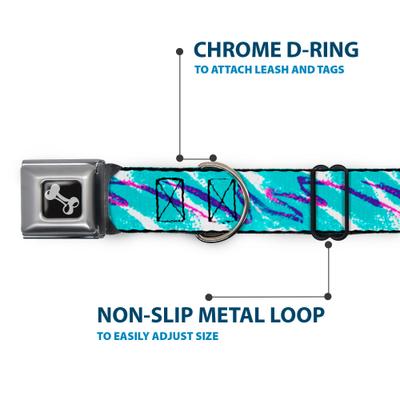 Show full view: Buckle-Down Jazzy Wave Scribble Dog Collar, Large: 15 to 24-in neck, 1-in wide slide 6 of 9