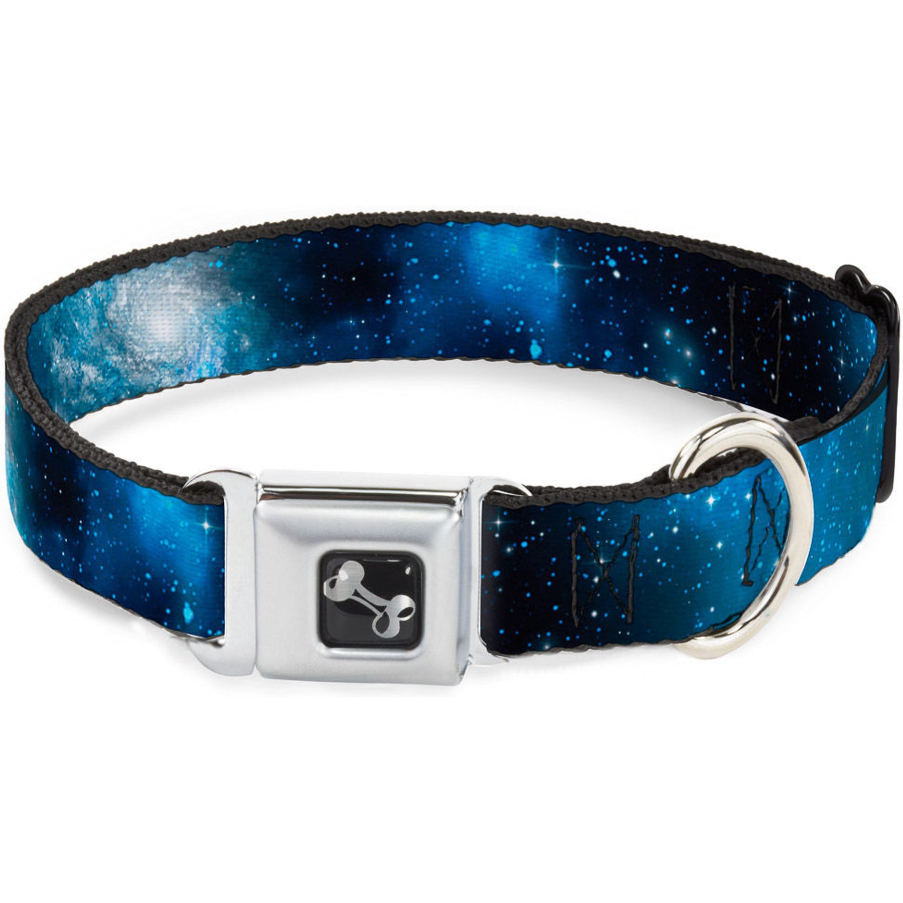 Buckle-Down Galaxy Blues Dog Collar, Small: 9.5 to 13-in neck, 1-in wide