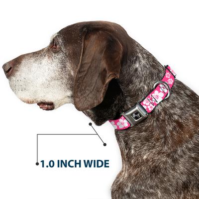 Show full view: Buckle-Down Hibiscus Neon Dog Collar, Medium: 16 to 23-in neck, 1.5-in wide slide 6 of 8
