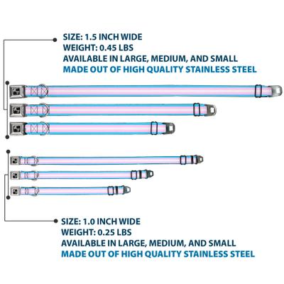 Show full view: Buckle-Down Flag Transgender Dog Collar, Small: 13 to 17-in neck, 1.5-in wide slide 3 of 8