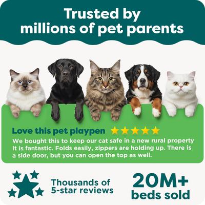 Show full view: FurHaven Soft-Sided Dog & Cat Playpen, Navy, X-Large slide 8 of 9