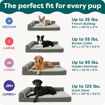 Show full view: FurHaven Plush & Suede Orthopedic Sofa Cat & Dog Bed, Espresso, Jumbo slide 6 of 10