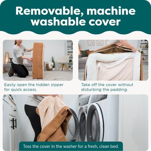 FurHaven Calming Cuddler Long Fur Donut Bolster Dog Bed, Mist Gray, Large