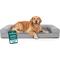 Show in main carousel: FurHaven Plush & Suede Cooling Gel Bolster Dog Bed with Removable Cover, Gray, Jumbo slide 1 of 9