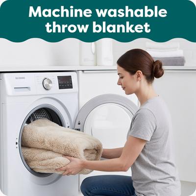 Show full view: FurHaven Polyester Long Fur & Velvet Dog Blanket, Taupe, X-Large slide 4 of 9