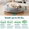 Show in main carousel: FurHaven Calming Cuddler Long Fur Donut Bolster Dog Bed, Mist Gray, Small slide 3 of 10