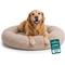 Show in main carousel: FurHaven Calming Cuddler Long Fur Donut Bolster Dog Bed, Taupe, Jumbo slide 1 of 10