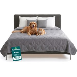 FurHaven Waterproof Cat & Dog Blanket Protector, Jumbo, Gray