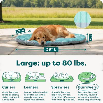 Show full view: FurHaven Trail Pup Packable Stuff Sack Travel Pillow Dog Bed, Aqua & Granite Gray, Large slide 3 of 10