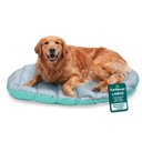 FurHaven Trail Pup Packable Stuff Sack Travel Pillow Dog Bed, Aqua & Granite Gray, Large