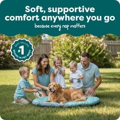 FurHaven Trail Pup Packable Stuff Sack Travel Pillow Dog Bed, Aqua & Granite Gray, Large slide 2 of 8