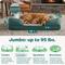 Show in main carousel: FurHaven Velvet Waves Perfect Comfort Cooling Gel Bolster Cat & Dog Bed with Removable Cover, Celadon Green, Jumbo slide 3 of 9
