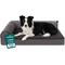 Show in main carousel: FurHaven Plush Deluxe Chaise Orthopedic Cat & Dog Bed with Removable Cover, Platinum Gray, Large slide 1 of 10
