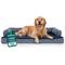 Show in main carousel: FurHaven Comfy Couch Orthopedic Bolster Dog Bed with Removable Cover, Diamond Blue, Jumbo slide 1 of 10
