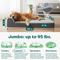 Show in main carousel: FurHaven Two-Tone Deluxe Chaise Memory Top Cat & Dog Bed with Removable Cover, Stone Gray, Jumbo slide 3 of 10