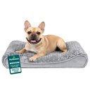 FurHaven Ultra Plush Luxe Lounger Orthopedic Cat & Dog Bed with Removable Cover, Gray, Medium