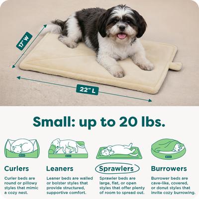 Show full view: FurHaven ThermaNAP Faux Fur Self-Warming Dog & Cat Mat, Cream, Small slide 3 of 9