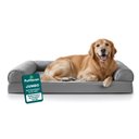 FurHaven Quilted Orthopedic Sofa Cat & Dog Bed with Removable Cover, Jumbo, Silver Gray