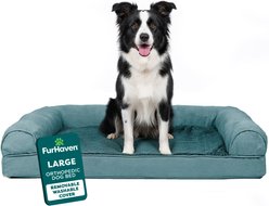 FurHaven Plush & Suede Orthopedic Sofa Cat & Dog Bed, Deep Pool, Large