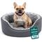 Show in main carousel: FurHaven Two-Tone Faux Fur & Suede Oval Dog & Cat Bed, Gray, Medium slide 1 of 9