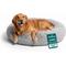 Show in main carousel: FurHaven Calming Cuddler Long Fur Donut Bolster Dog Bed, Mist Gray, Jumbo slide 1 of 10