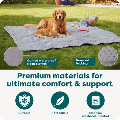 Show full view: FurHaven Waterproof Cat & Dog Blanket Protector, Jumbo, Gray slide 5 of 10
