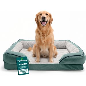 FurHaven Velvet Waves Perfect Comfort Orthopedic Sofa Cat & Dog Bed