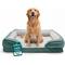 Show in main carousel: FurHaven Velvet Waves Perfect Comfort Orthopedic Sofa Cat & Dog Bed with Removable Cover, Celadon Green, Jumbo slide 1 of 9
