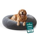 FurHaven Plush Ball Pillow Dog Bed with Removable Cover, Gray Mist, X-Large