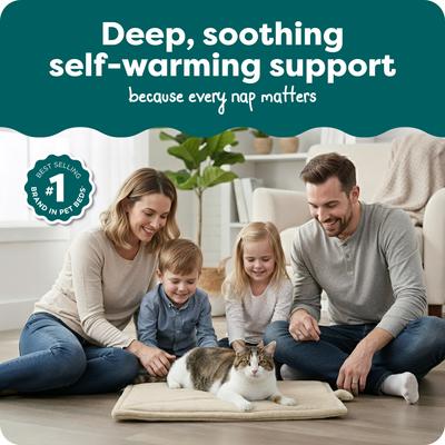 Show full view: FurHaven ThermaNAP Faux Fur Self-Warming Dog & Cat Mat, Cream, Small slide 2 of 9