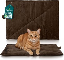 FurHaven ThermaNAP Faux Fur Self-Warming Dog & Cat Mat, Espresso, Large