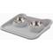 Show in main carousel: NonoPets Non-Slip Dual Bowl Set with Raised Base Cat Food & Water Feeder, Grey slide 1 of 7