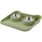 Show in main carousel: NonoPets Non-Slip Dual Bowl Set with Raised Base Cat Food & Water Feeder, Green slide 1 of 7