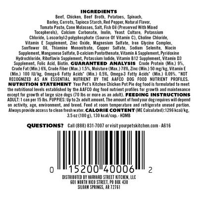 Show full view: Your Pet's Kitchen Beef Recipe Wet Dog Food, 3.5-oz cup, case of 12 slide 4 of 8