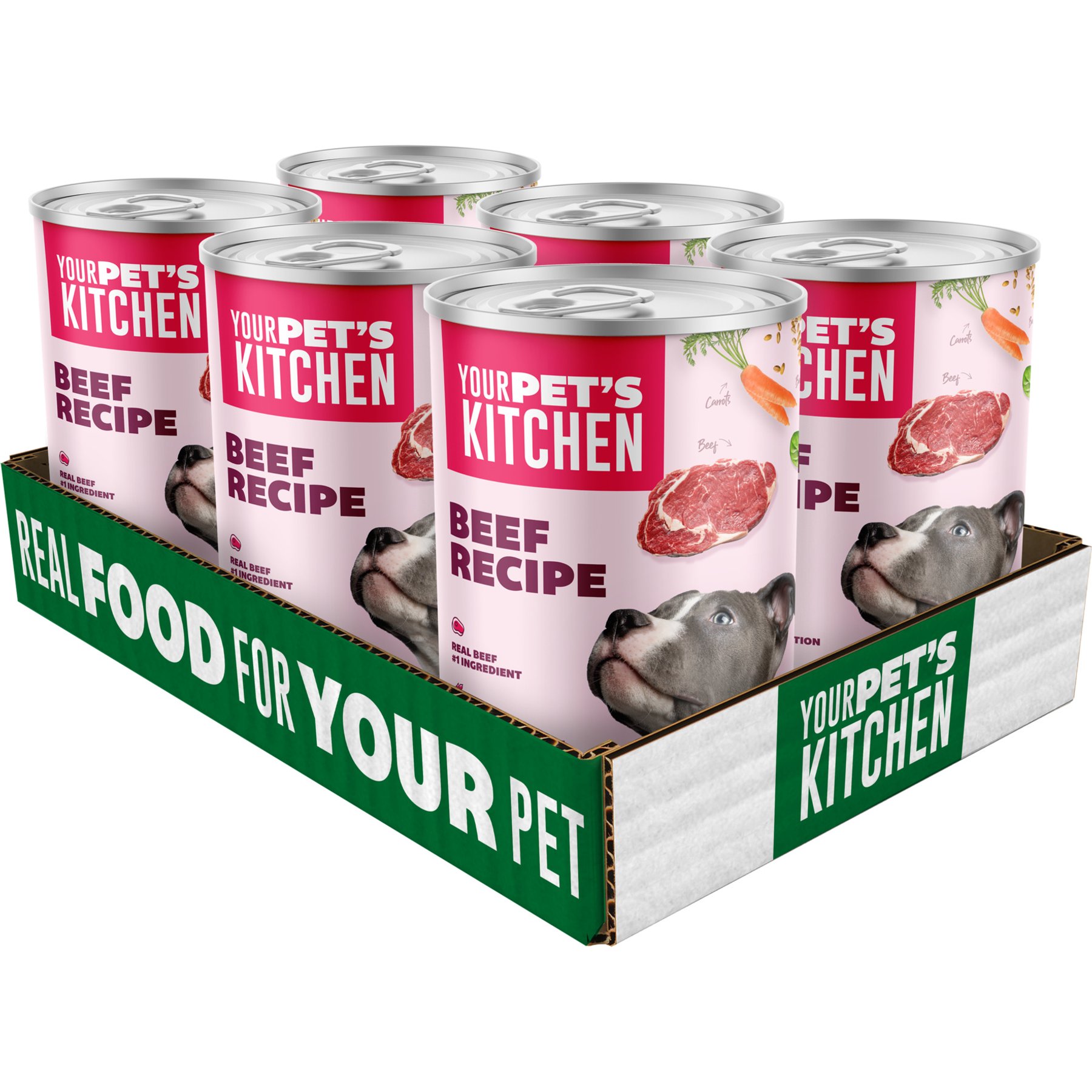 Your Pet's Kitchen Beef Recipe Wet Dog Food, 13.2-oz can, case of 6