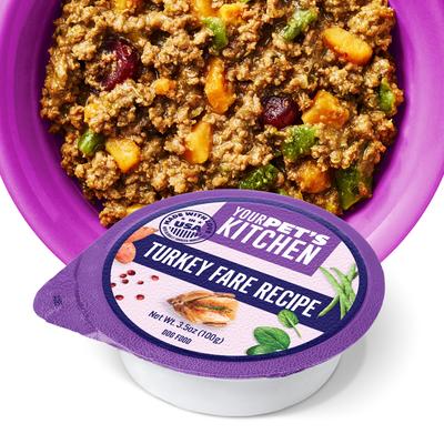 Show full view: Your Pet's Kitchen Turkey Fare Wet Dog Food, 3.5-oz cup, case of 12 slide 5 of 7