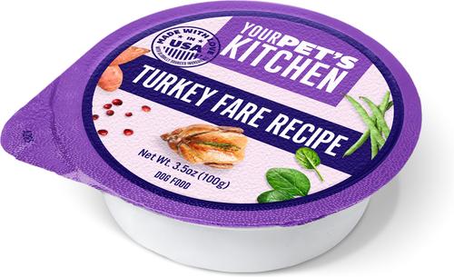 Show full view: Your Pet's Kitchen Turkey Fare Wet Dog Food, 3.5-oz cup, case of 12 slide 3 of 7