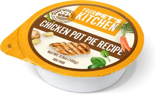 Show full view: Your Pet's Kitchen Chicken Pot Pie Wet Dog Food, 3.5-oz cup, case of 12 slide 3 of 8